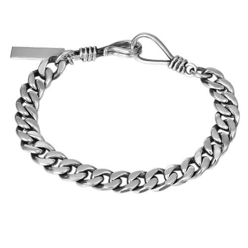 Gewaagde Sterling zilveren Cubaanse kettingarmband