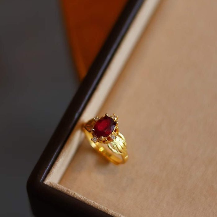 Natuurlijke Ruby Solitaire-instructiering
