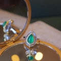 Vorstelijke groene Onyx traanring