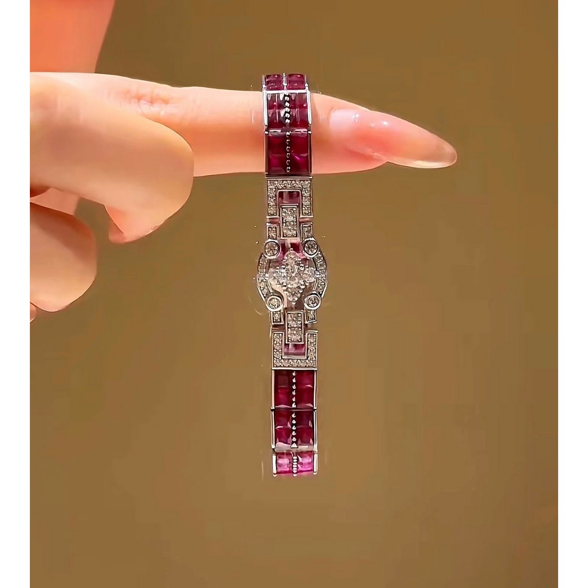 Elegante Ruby Line verstelbare armband