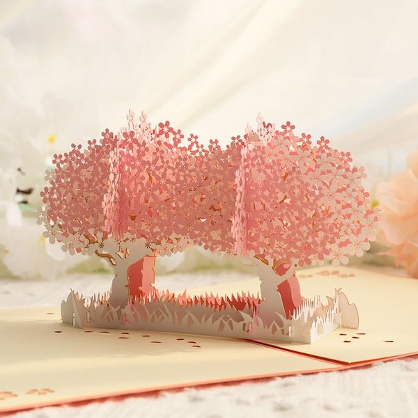 Kersenbloesem liefde 3D pop-upkaart