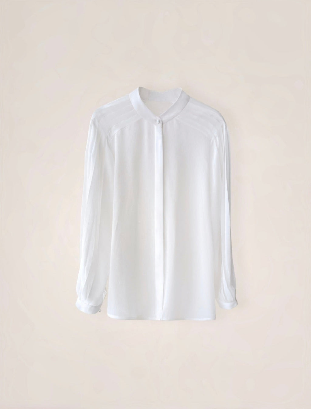 Sheer Shirt with Bishop Sleeves-1