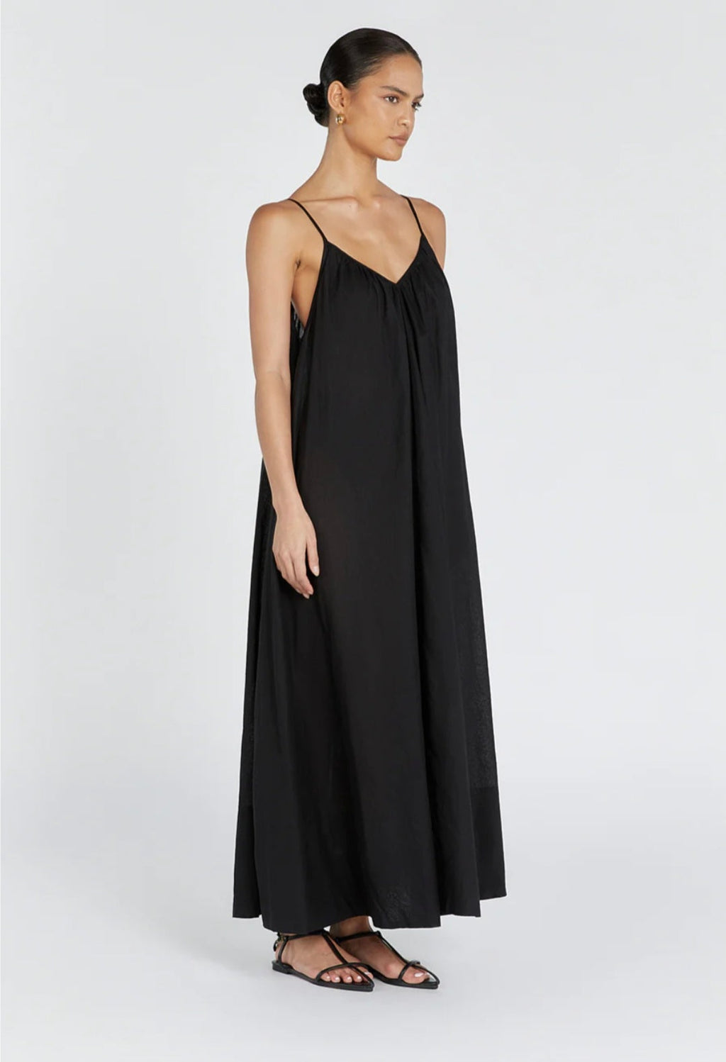 Black Cotton MaxiDress-3